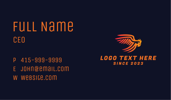 Fast Flying Eagle Business Card Design Image Preview