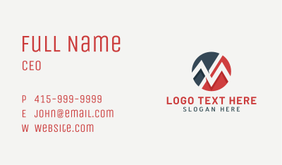 Modern Media Letter M Business Card Image Preview