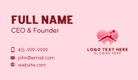 Pink Heart House Business Card Image Preview