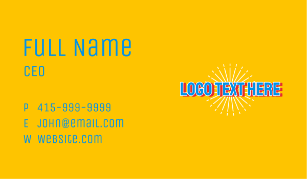 Summer Party Wordmark Business Card Design Image Preview
