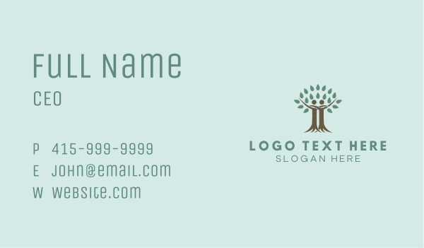 Human Tree Care Business Card Design Image Preview