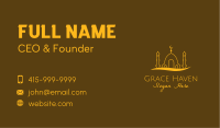 Golden Mosque Outline Business Card Image Preview