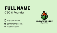 Nature Leaf Flame Business Card Image Preview
