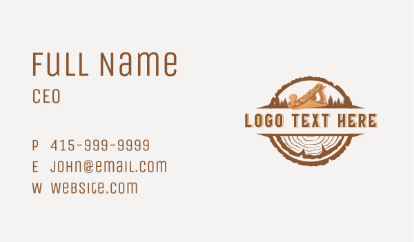 Wood Planer Carpenter Tool Business Card Design Image Preview