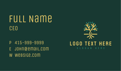 Golden Tree Meditation Business Card Image Preview