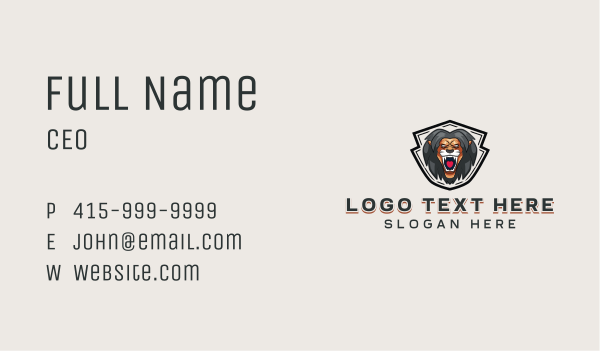 Fierce Angry Lion Business Card Design Image Preview