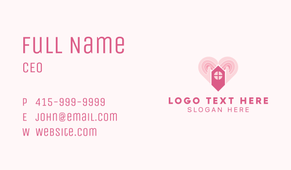 Heart Hand House Clinic Business Card Design Image Preview