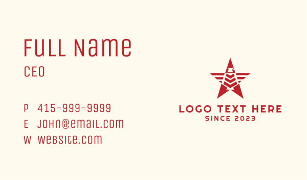 Eagle Red Star  Business Card Design Image Preview