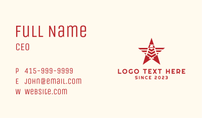 Eagle Red Star  Business Card Image Preview