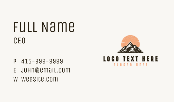 Mountain Outdoor Adventure Business Card Design Image Preview