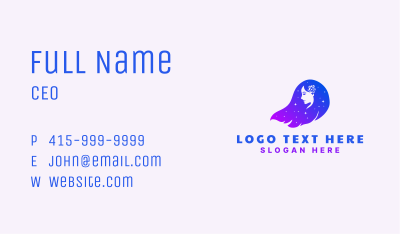 Beauty Lady Hair Business Card Image Preview