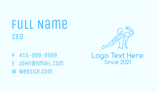 Blue Muscular Man Business Card Design Image Preview