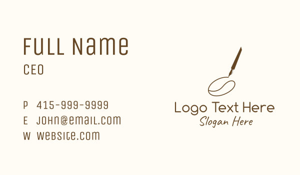 Coffee Bean Drawing Business Card Design Image Preview