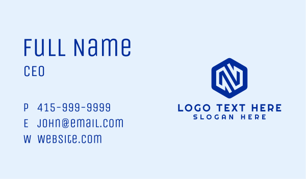 Logistics Company Hexagon Business Card Design Image Preview