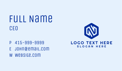 Logistics Company Hexagon Business Card Image Preview