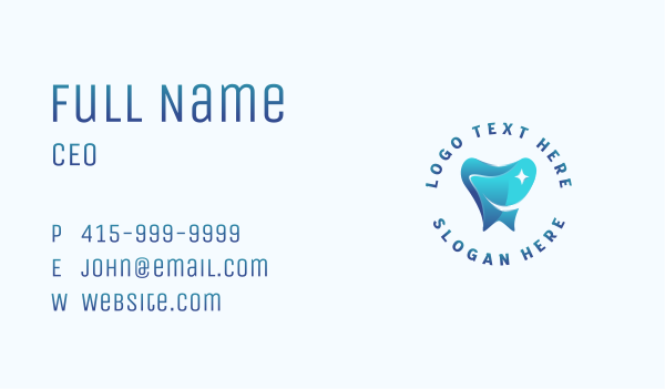 Tooth Oral Care Business Card Design Image Preview