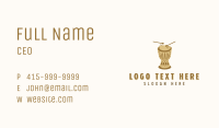 Djembe Drum Percussion Business Card Image Preview