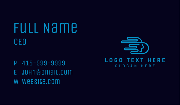 AI Technology Bot Business Card Design Image Preview