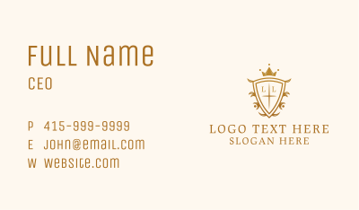 University College Shield Lettermark  Business Card Image Preview