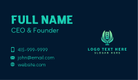 Leaf Mic Radio Podcaster   Business Card Image Preview