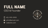 Camping Tent Bonfire Business Card Preview