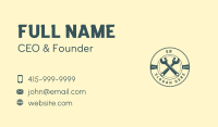 Handyman Wrench Emblem  Business Card Image Preview