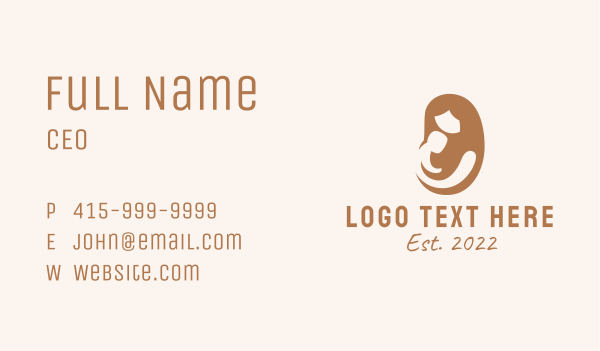 Brown Parenting Breastfeeding  Business Card Design Image Preview