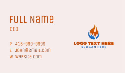 Heat Cold Fuel Ventilation Business Card Image Preview