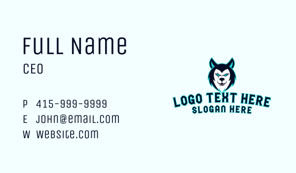 Gaming Wild Wolf Business Card Design Image Preview