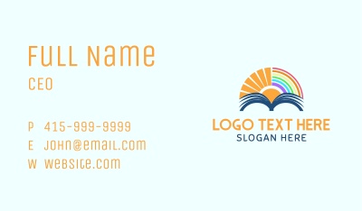 Sunrise Book Rainbow Business Card Image Preview