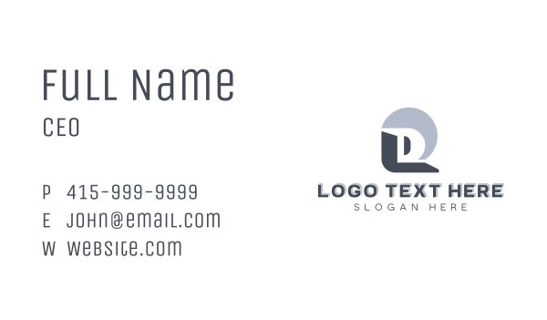 Abstract Company Letter D Business Card Design Image Preview
