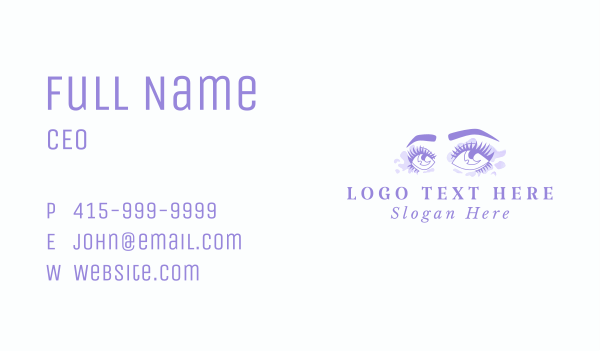 Purple Eyes Makeup  Business Card Design Image Preview