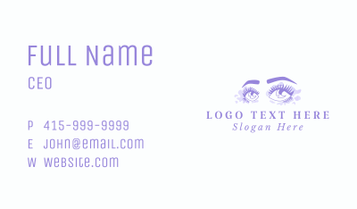 Purple Eyes Makeup  Business Card Image Preview
