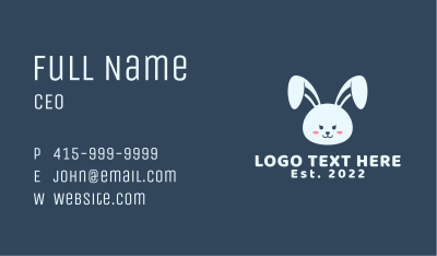 Cute Bunny Toy Business Card Image Preview