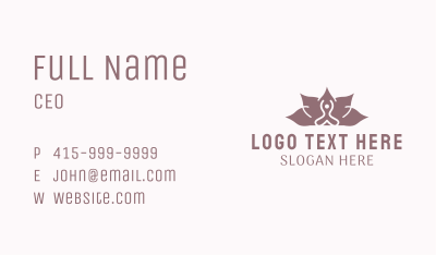 Feminine Yoga Lotus Spa  Business Card Image Preview