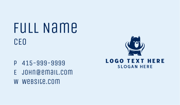 Bear Animal Care Business Card Design Image Preview