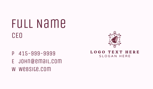 Sacher Torte Pastry Cake Business Card Design Image Preview