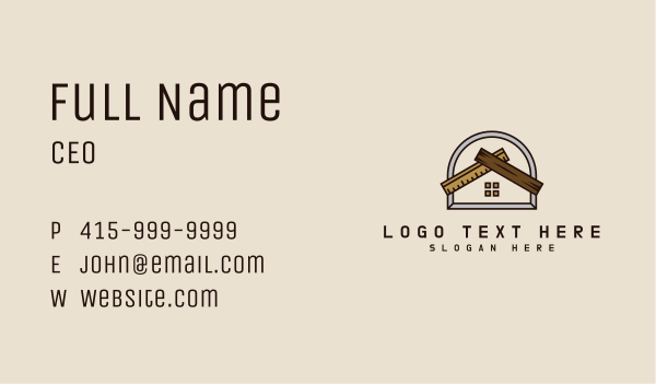 Wood House Construction Business Card Design Image Preview