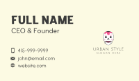 Festive Floral Skull Business Card Image Preview