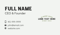 Military Army Wordmark Business Card Preview