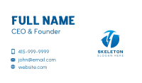 Blue Thunderbolt LetterT Business Card Image Preview