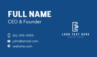 Pencil Letter E  Business Card Image Preview