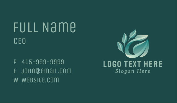  Wellness Nature Leaves Business Card Design Image Preview