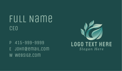  Wellness Nature Leaves Business Card Image Preview