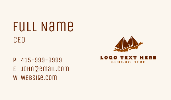 Chocolate Truffle Business Card Design Image Preview