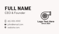 Minimalist Turbo Charger Business Card Image Preview