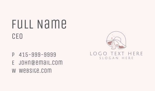 Fashion Hat Woman Business Card Design Image Preview