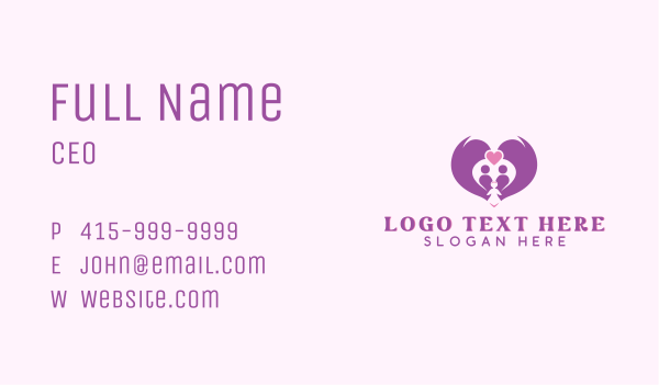 Family Care Support Business Card Design Image Preview
