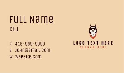 Husky Dog Grooming Business Card Image Preview