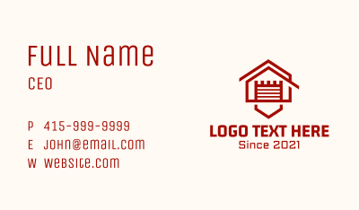 House Fortress Garage Business Card
